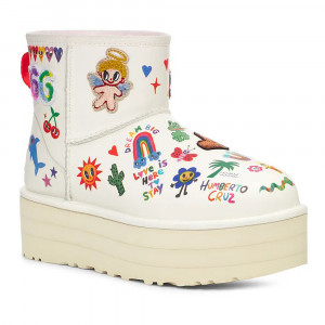 UGG Classic Platform Pop Sketch White