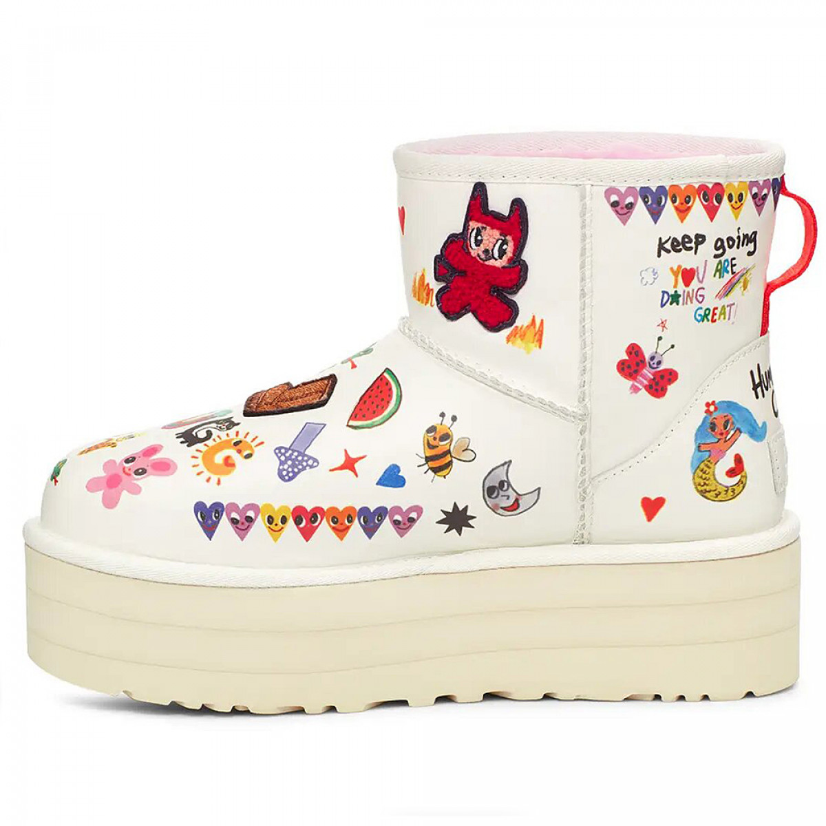 UGG Classic Platform Pop Sketch White