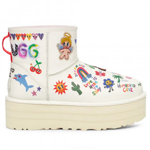 UGG Classic Platform Pop Sketch White