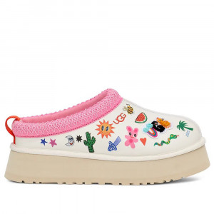 UGG Tazz Pop Sketch Slipper White