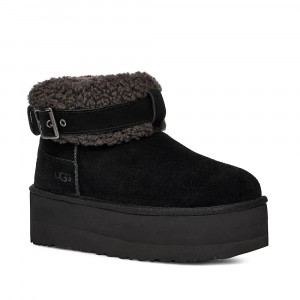 UGG Ultra Mini Belted Roller Boot Black