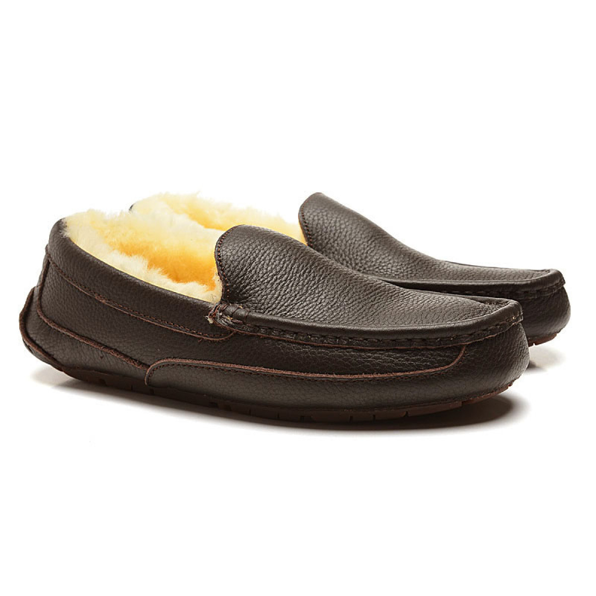 UGG Men Ascot Leather Chocolate