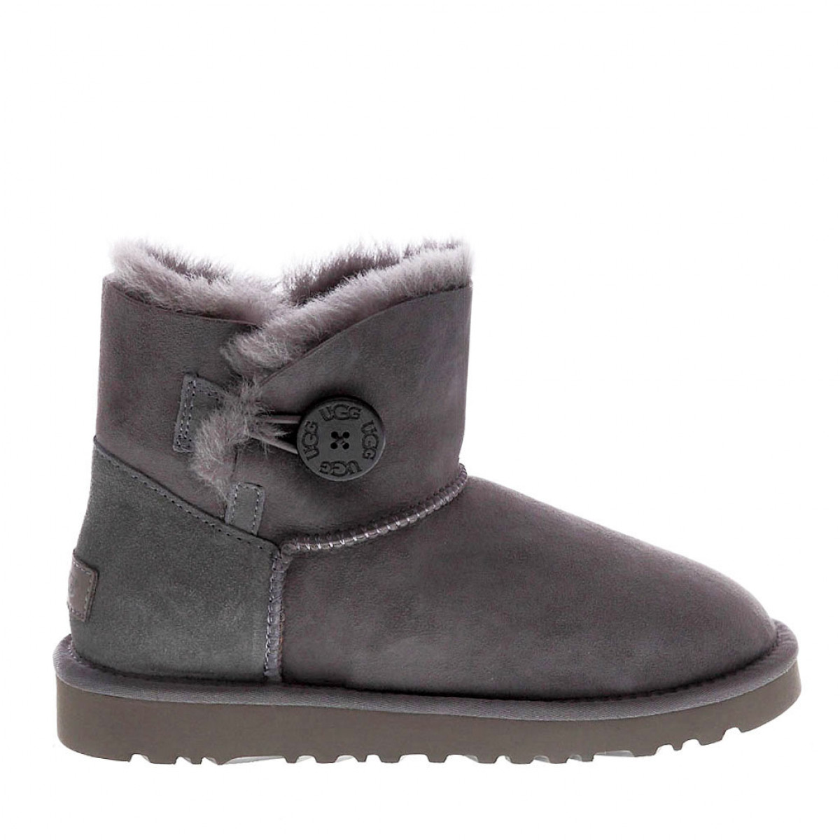 UGG Mini Bailey Button Grey UGG Mini Bailey Button Grey