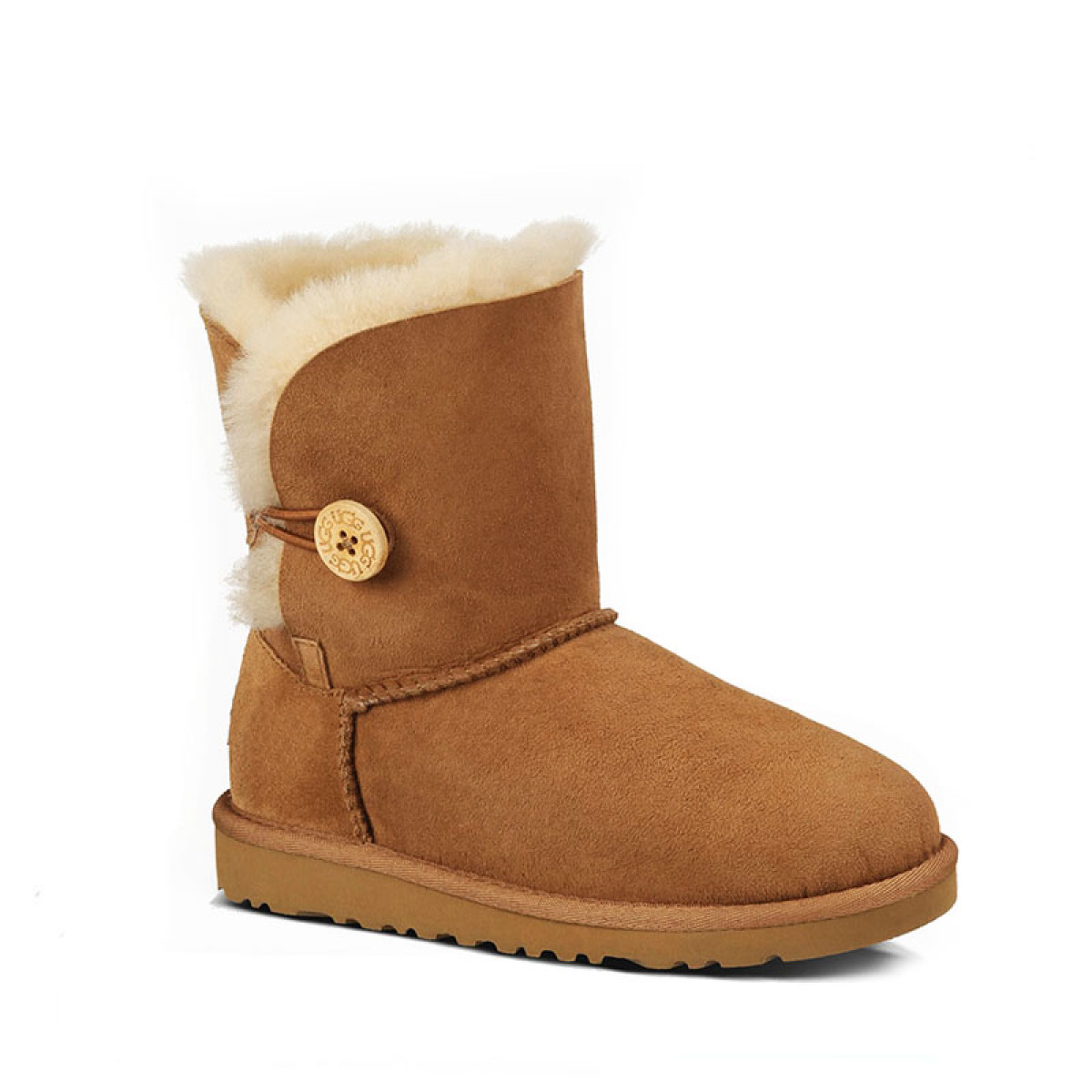 UGG Kids Bailey Button Chestnut UGG Kids Bailey Button Chestnut