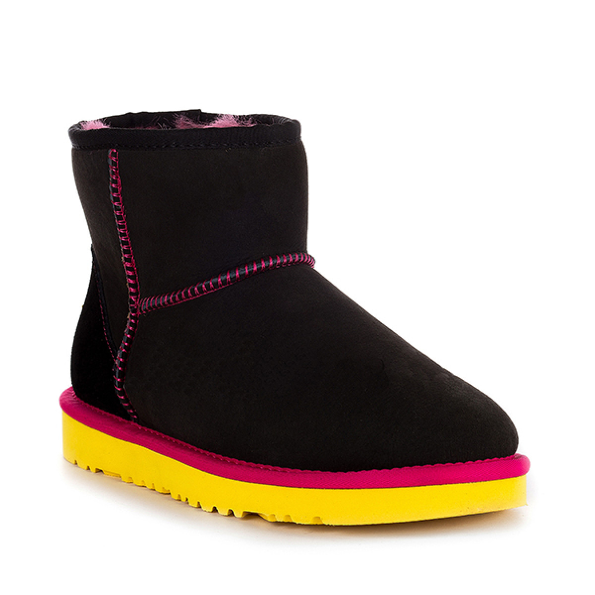 UGG Classic Mini Black Yellow UGG Classic Mini Black Yellow