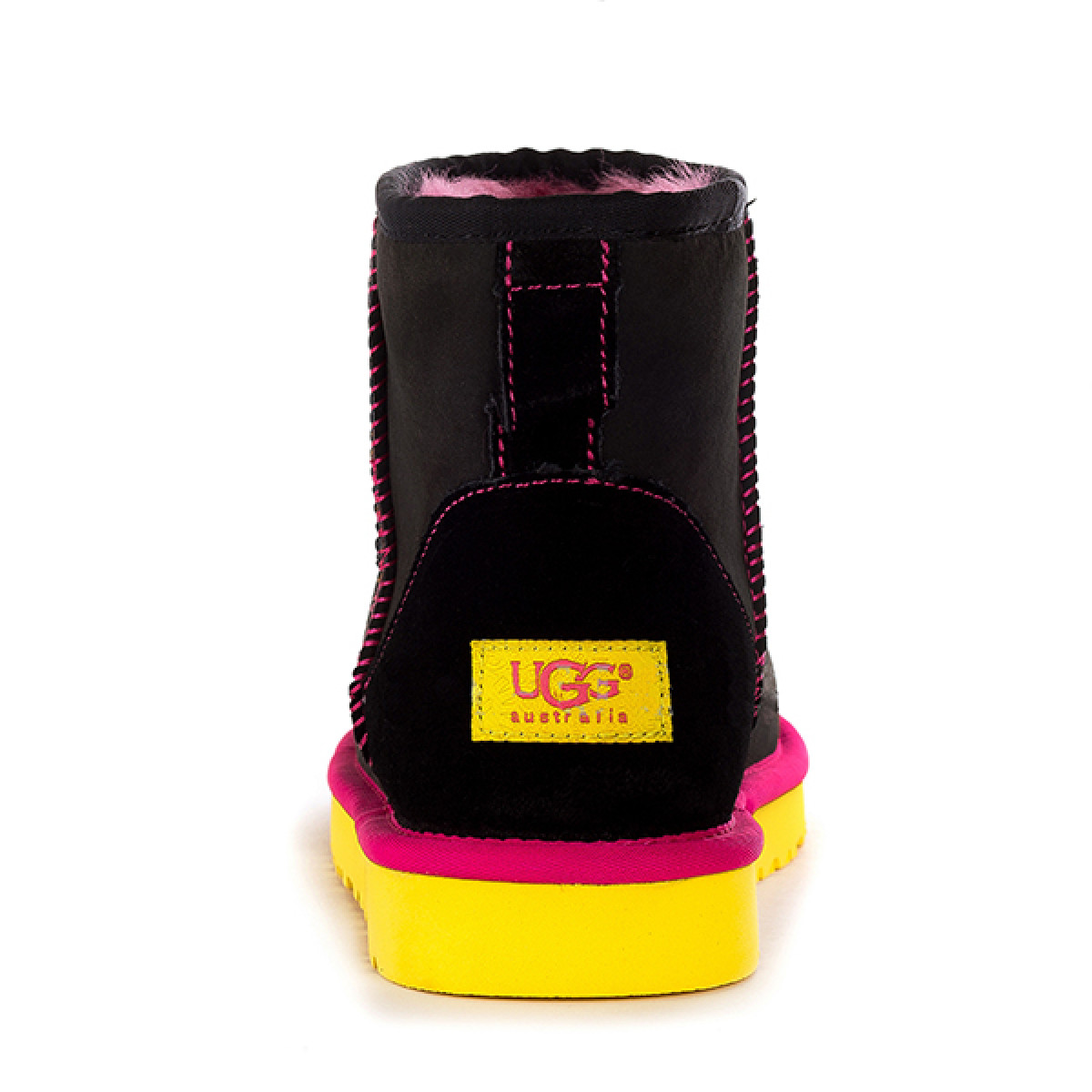 UGG Classic Mini Black Yellow UGG Classic Mini Black Yellow