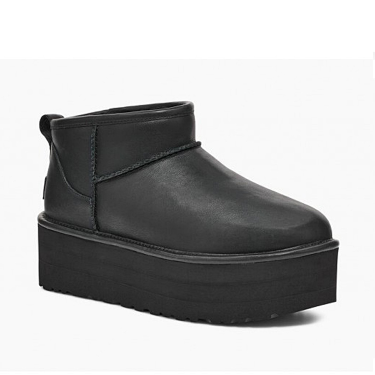 UGG Classic Ultra Mini Platform Leather Black UGG Classic Ultra Mini Platform Leather Black