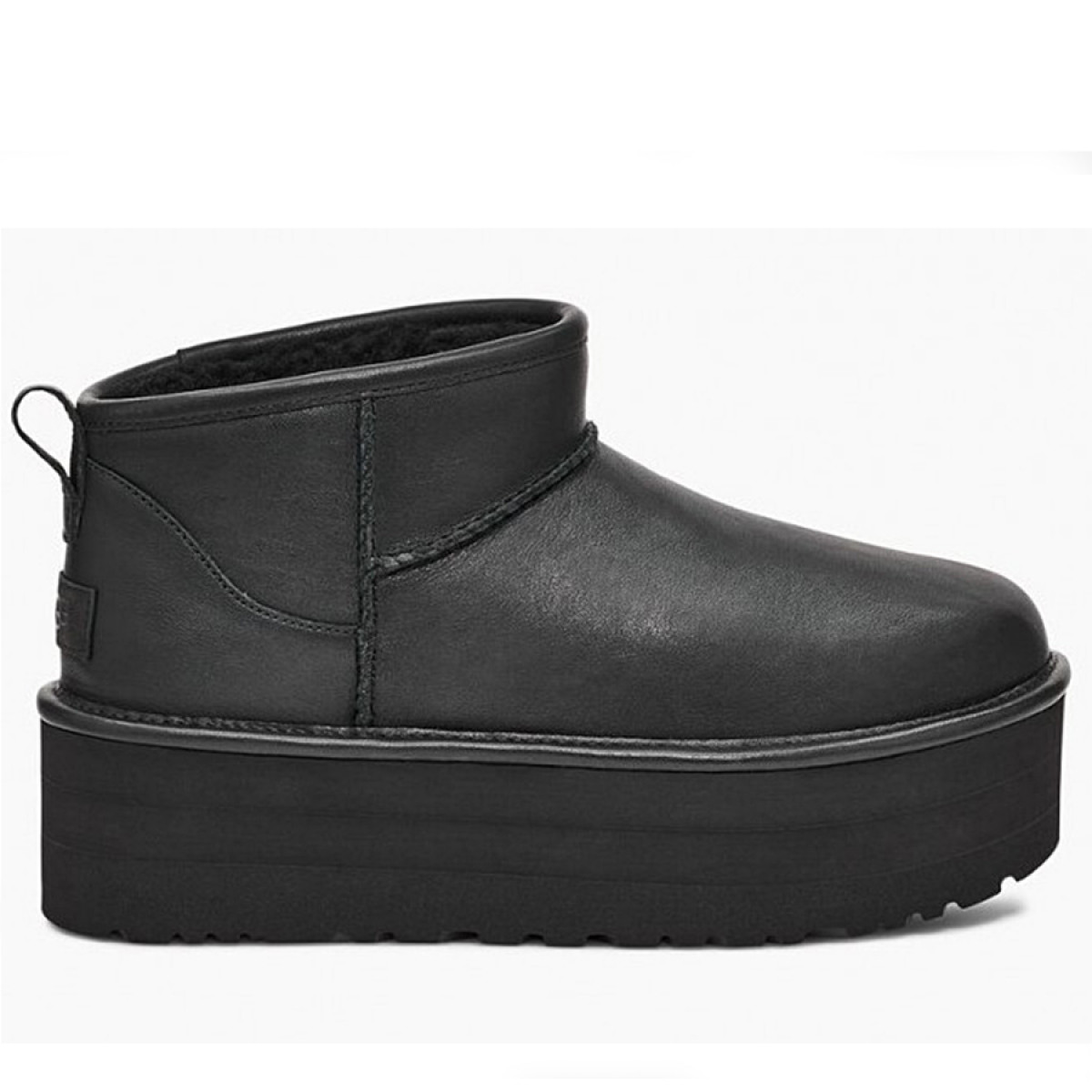 UGG Classic Ultra Mini Platform Leather Black UGG Classic Ultra Mini Platform Leather Black