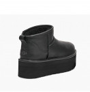 UGG Classic Ultra Mini Platform Leather Black UGG Classic Ultra Mini Platform Leather Black