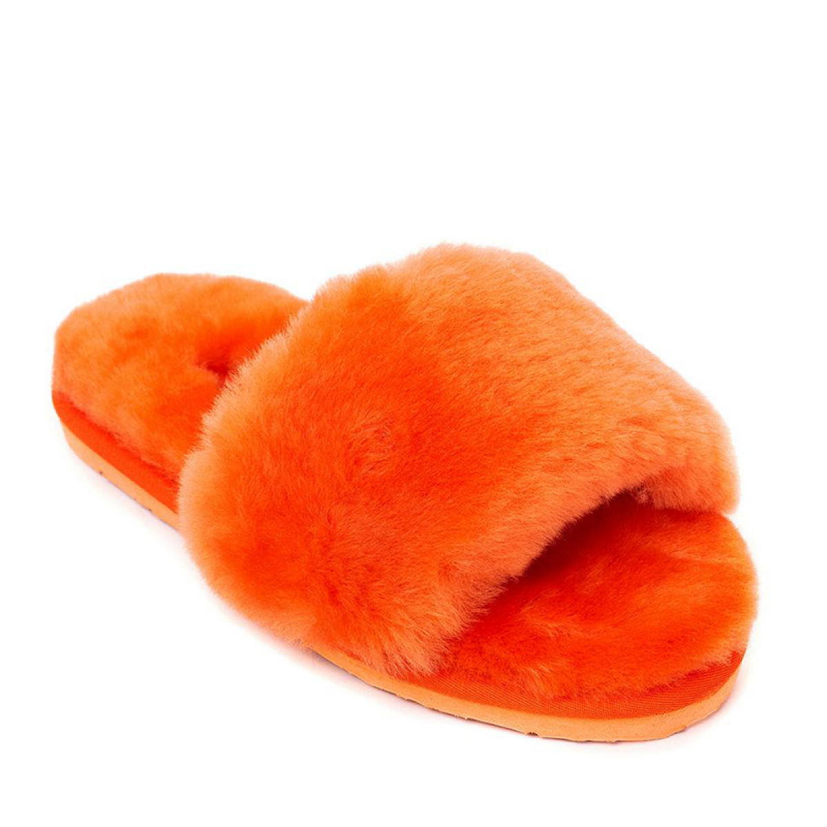 UGG Fluff Slide Slippers Orange UGG Fluff Slide Slippers Orange