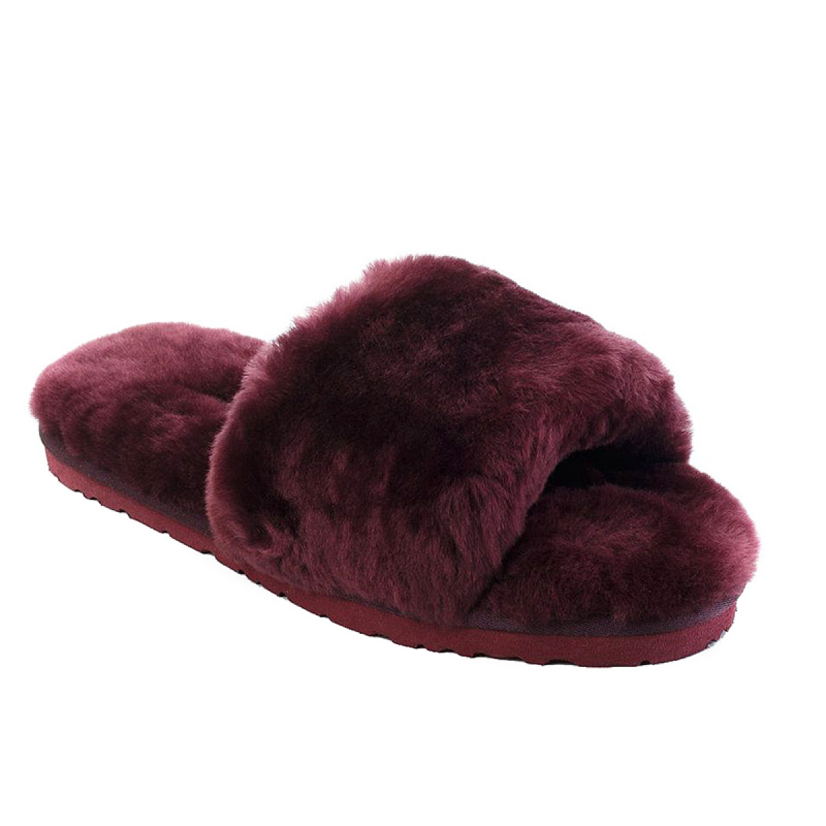 UGG Fluff Slide Slippers Dark Purple