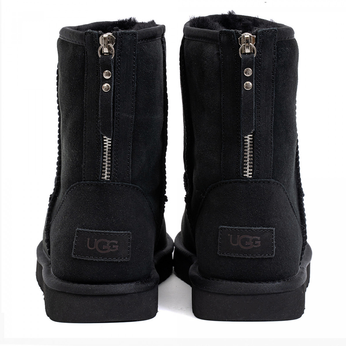 UGG Mens Classic Short Zip II Black