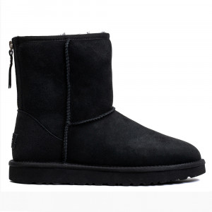 UGG Mens Classic Short Zip II Black UGG Mens Classic Short Zip II Black